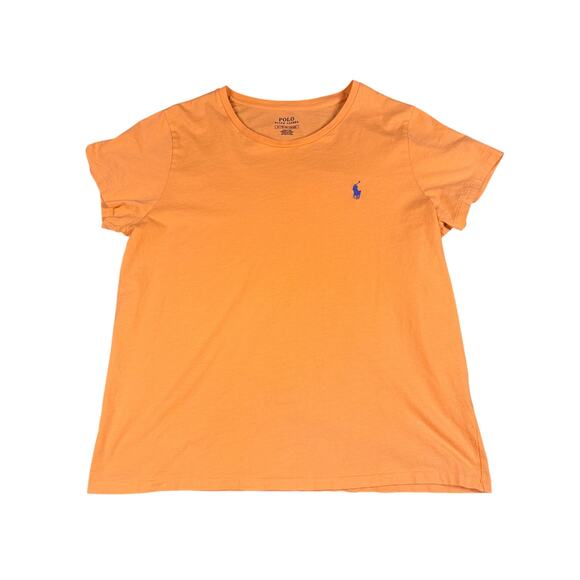 Polo Ralph Lauren Short Sleeve Shirt XL Crew Neck Creamsicle Cotton Polo Pony - Picture 7 of 7